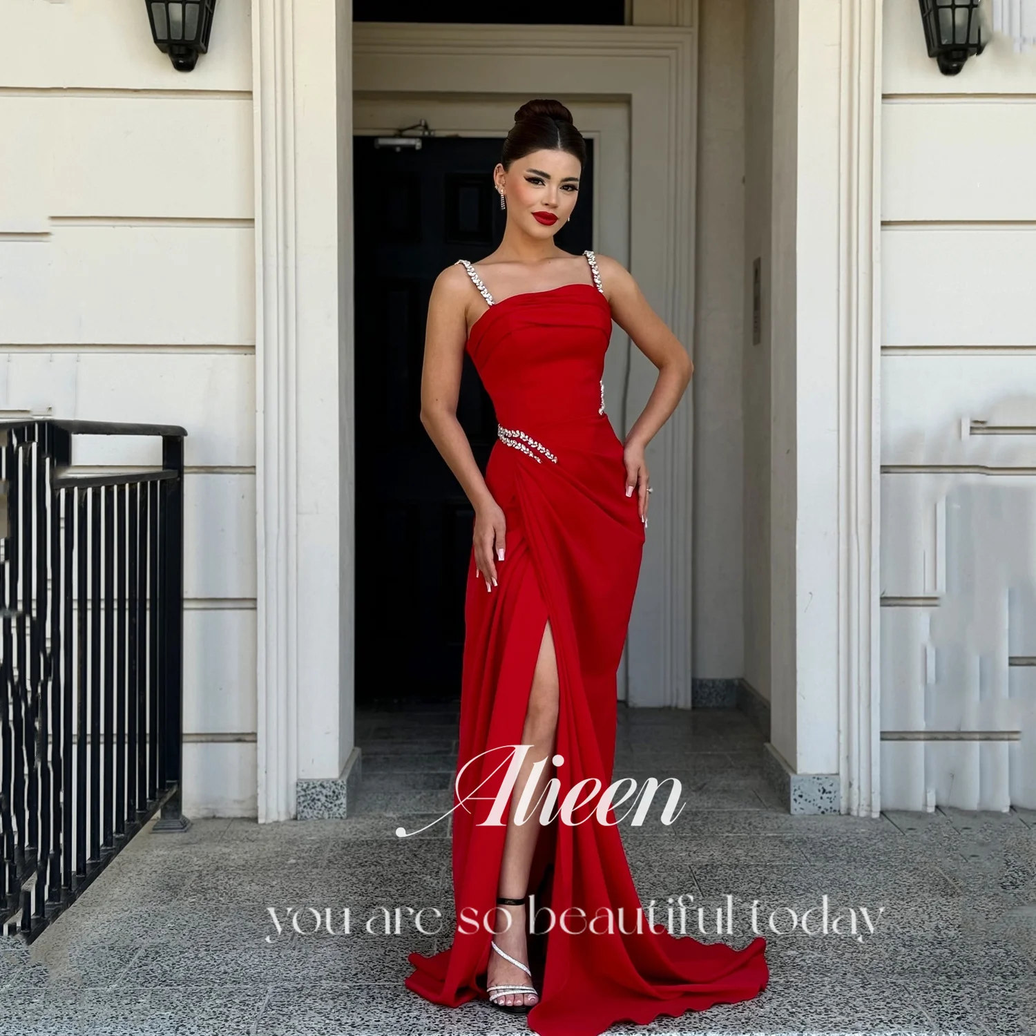 

Aileen Customized Luxury Evening Dresses 2025 Woman Red Elegant Party Dresses for Special Occasions Vestidos De Festa Mermaid