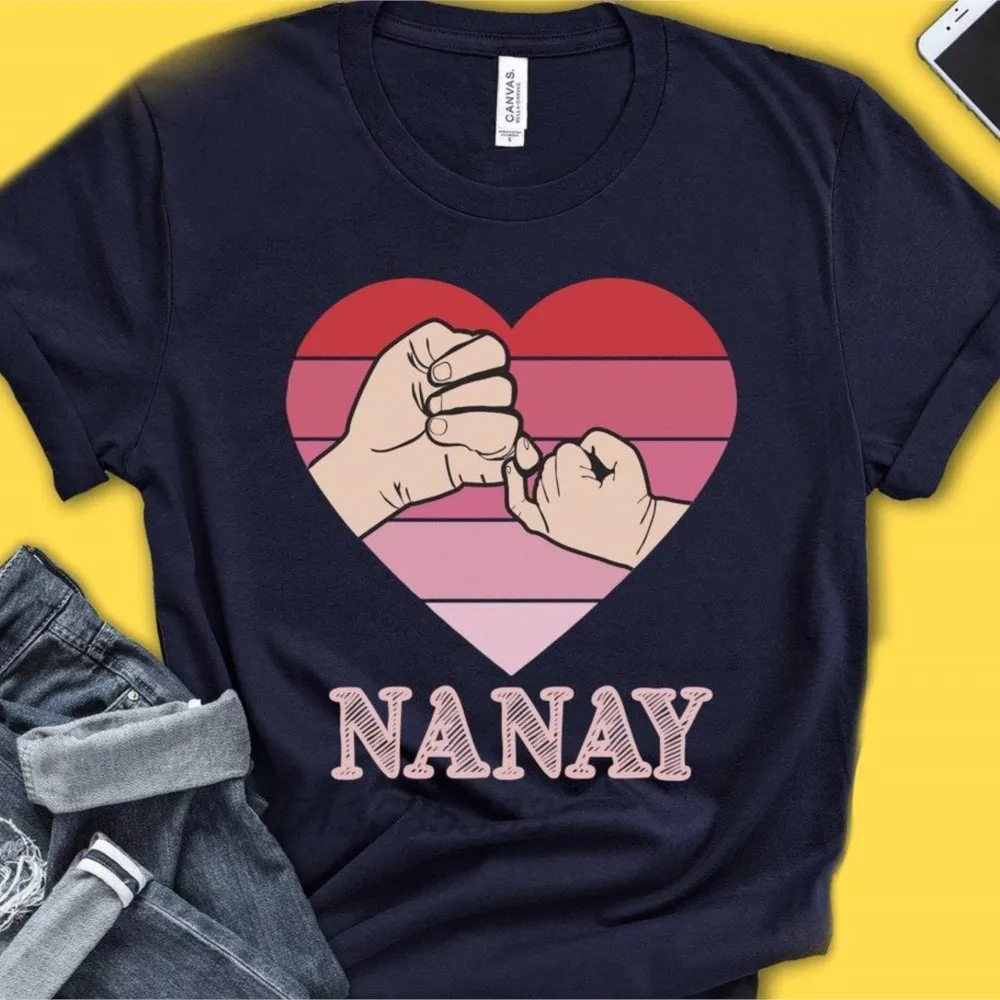 Nanay Heart Women Retro T-Shirts Soon To Be Mom Gift T-shirts 33 Years Feel Like Yesterday Wedding Anniversary Tees Women Tops