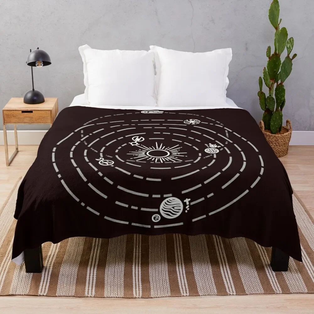 

Outer Wilds Solar System Art Print [No stars] Classic T-Shirt Throw Blanket anime Shaggy sofa bed Blankets