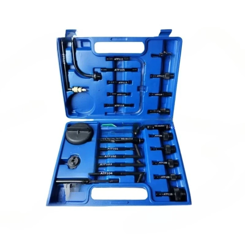 26 Pcs Car Transmission Fluid Filler with Valve for Filling Dual Clutch Gearbox Car Oil Filling Filler Adapter Premium Metal