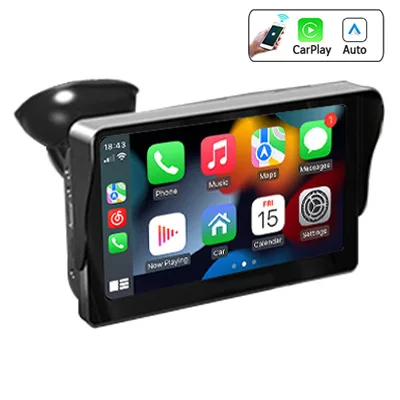 7-inch autoradio multimedia videospeler draadloze Carplay en draadloze Android Auto draagbare GPS Navi universeel touchscreen - afbeelding 1