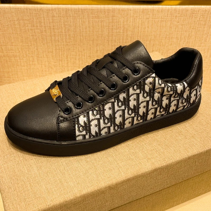 

Autumn new Korean men's shoes, leather casual white shoes, versatile daily board shoes, low top flat low tide shoes