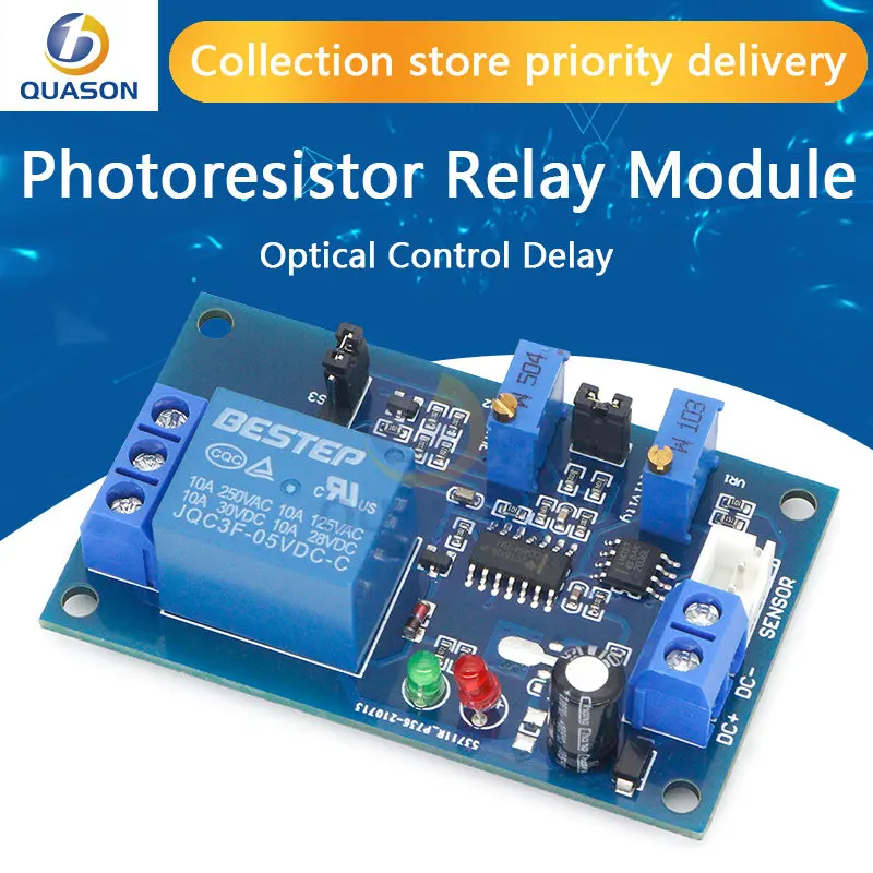 5V 12V 24V Photoresistor Relay Module Light Brightness Sensor Timer Detection Controller Switch On/Off With Wires for Car Board