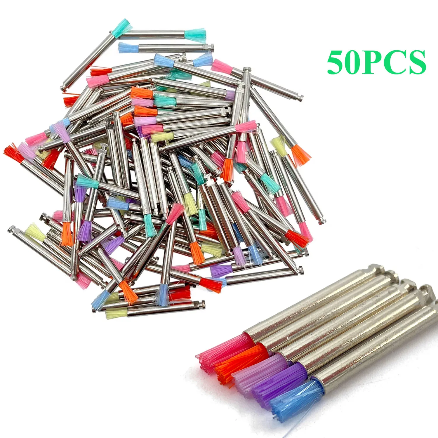 

50pcs/Set Dental Materials Prophy Brush Micro RA Color Prophylaxis White Nylon Cup Dentistry Dentist