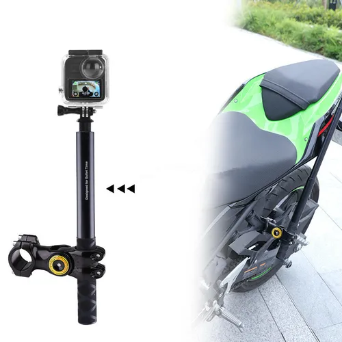 Imagen 1 del producto Soporte para manillar de motocicleta, palo de Selfie de ajuste, monopié de bicicleta para GoPro 13 12 11 10 9 Insta360 X4 X5 accesorio DJI