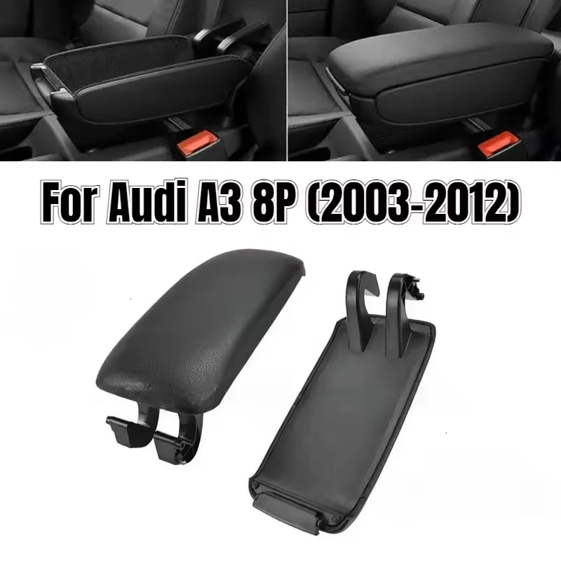 

Для AUDI A3 8P 03-12 черная крышка подлокотника центральной консоли 8P0864245P8E1 крышка подлокотника автоматического сиденья, сменные аксессуары