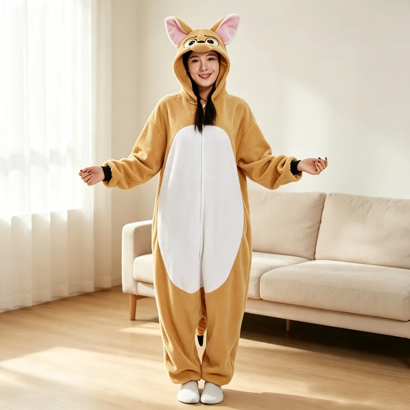 Women'S Accessories Flannels - Unisex Chipmunk Kigurumi Dames Onesie Cartoon