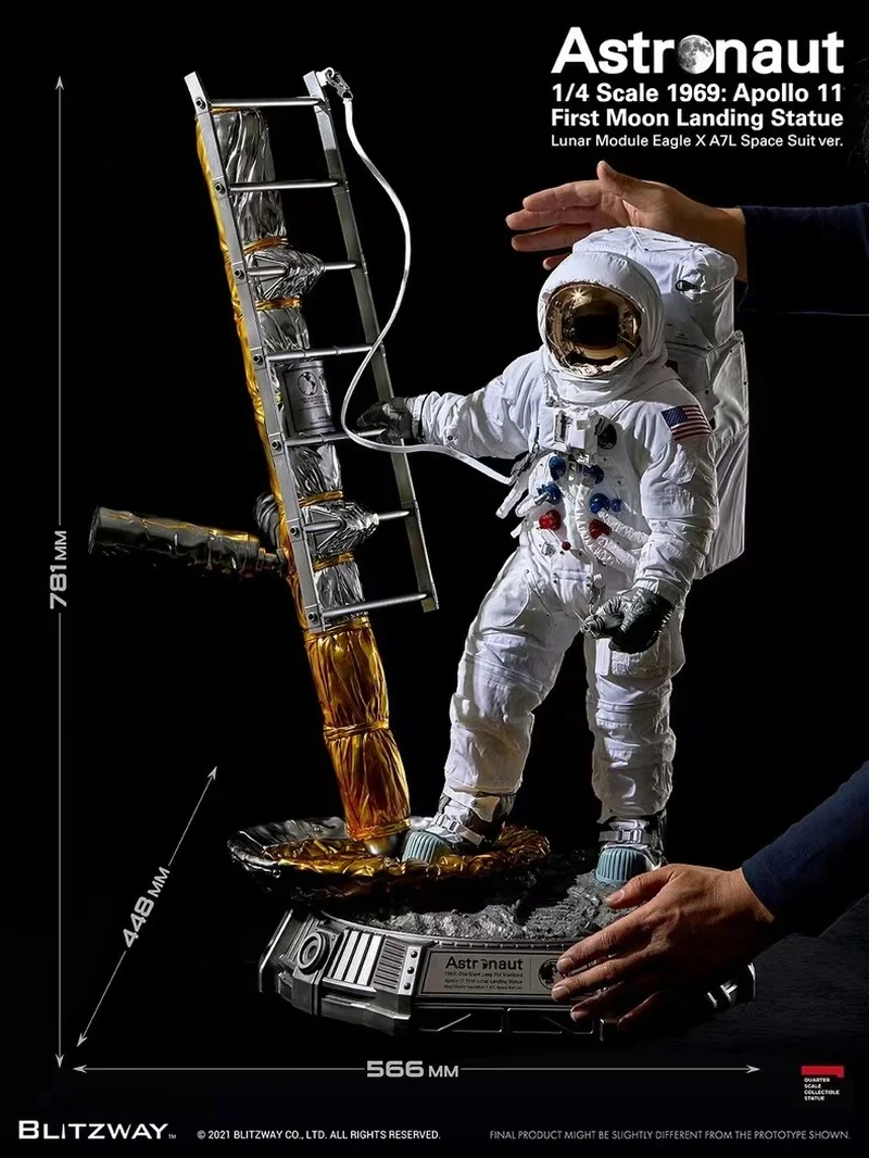 Blitzway Bw-ss-21101 1/4 Apollo 11 Astronaut 2.0 Statue Collection Model