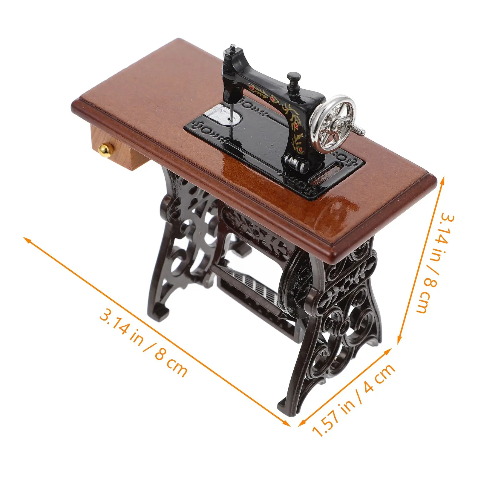 Maszyna do szycia miniaturowy domek dla lalek miniaturowy zabawkowe meble w stylu Vintage 12 akcesoriów Model domu