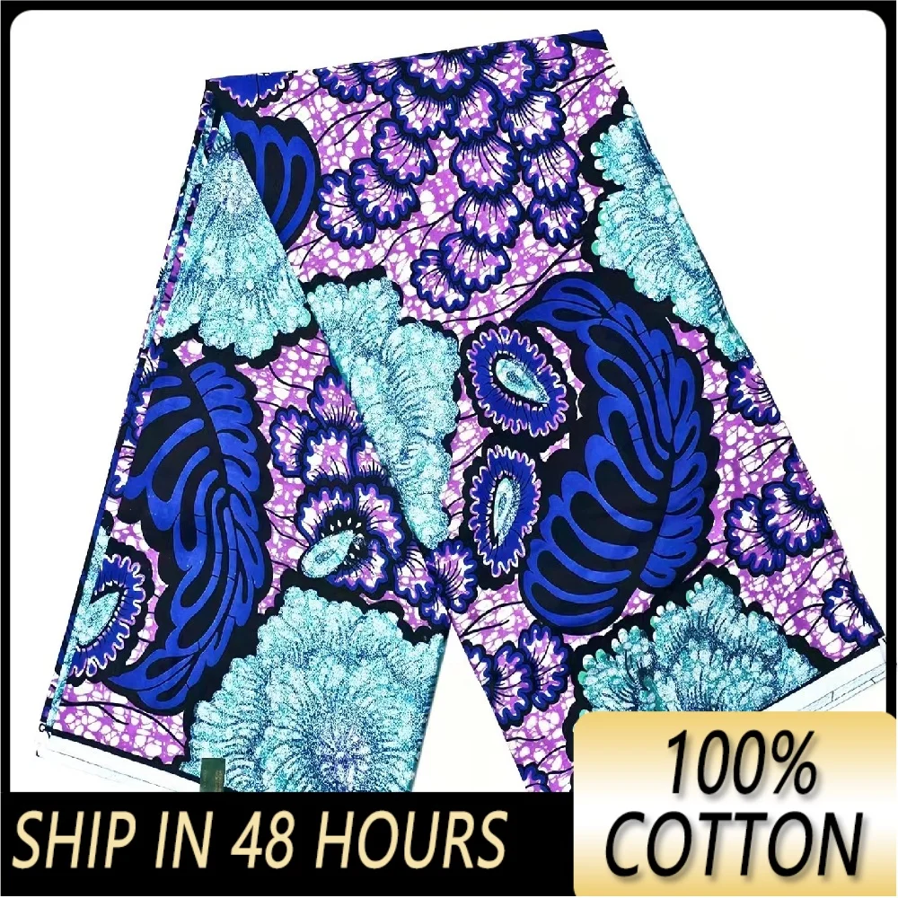 

100% Certified Grand Super African Wax Nigerian GlitterGlam Gold Ankara Wax Printed Fabric Real Original For Sewing