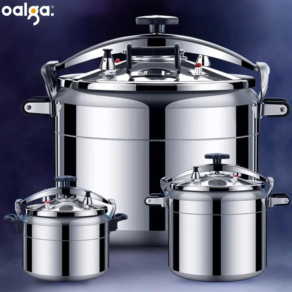 50L Commercial Pressure Cooker Thickened Large Capacity Gas Induction Cooker Universal Explosion-proof Household Pressure Cooker