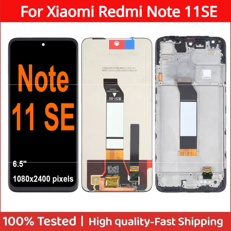 

ЖК-дисплей IPS 6,5 ''для Xiaomi Redmi Note 11SE 11 SE, сенсорный экран с дигитайзером в сборе для Redmi Note11 SE, ЖК-дисплей