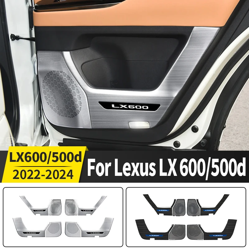 Interior upgraded Accessories For 2022 2023 2024 Lexus LX600  LX500d Stainless Steel Car Door Protective Cover Speaker Cover