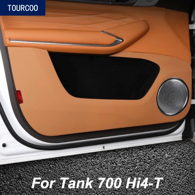 

For Tank 700 Hi4-T Leather Door Anti-kick Protective Pad Cover Anti-scratched Cover Car Interior Styling Modified Accessories