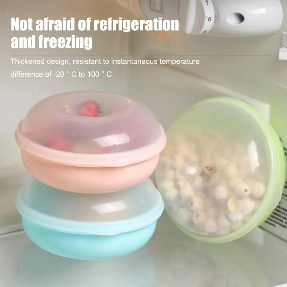 Bagel Storage Container Round Food Storage Box Round Bagel Box with Airtight Lid Bread Freshness Keeper Container for Fruit