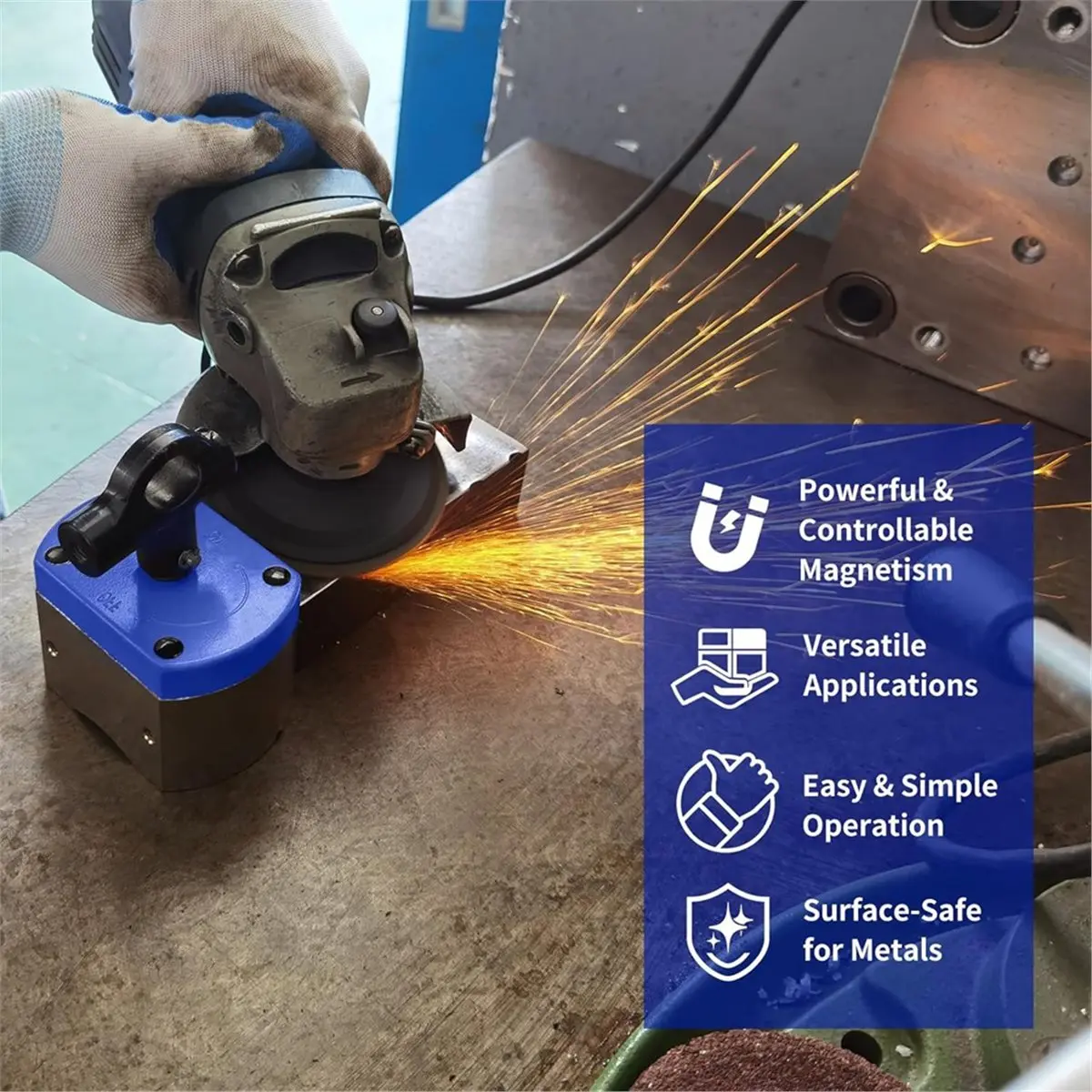 On/Off Magnets, Magnetic Welding Holder, for Lifting and Handling,Metal Screening,Weld Positioning,Metal Salvage 600 LB