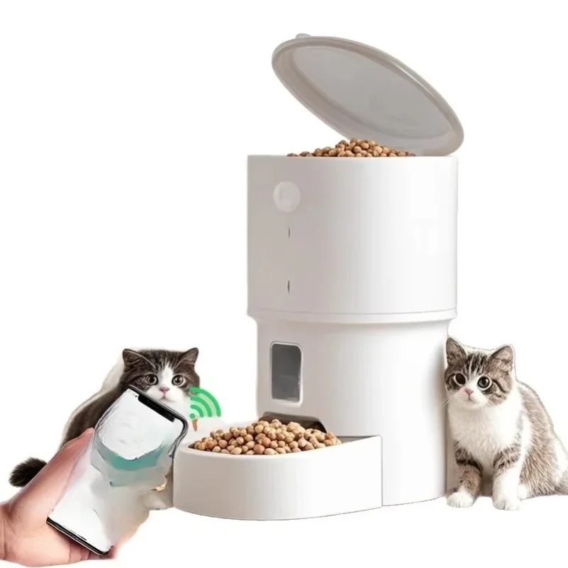 Remote control intelligent dry food distributor automatic pet cat and dog timing quantitative function
