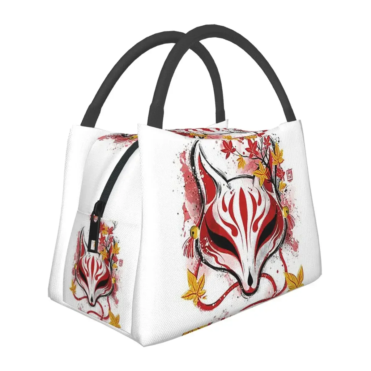 

Осенние сумки для обеда Kitsune Fox, изолированная коробка для бенто, многоразовая сумка для обеда, сумки для пикника, термосумка-холодильник для женщин и девочек, путешествия