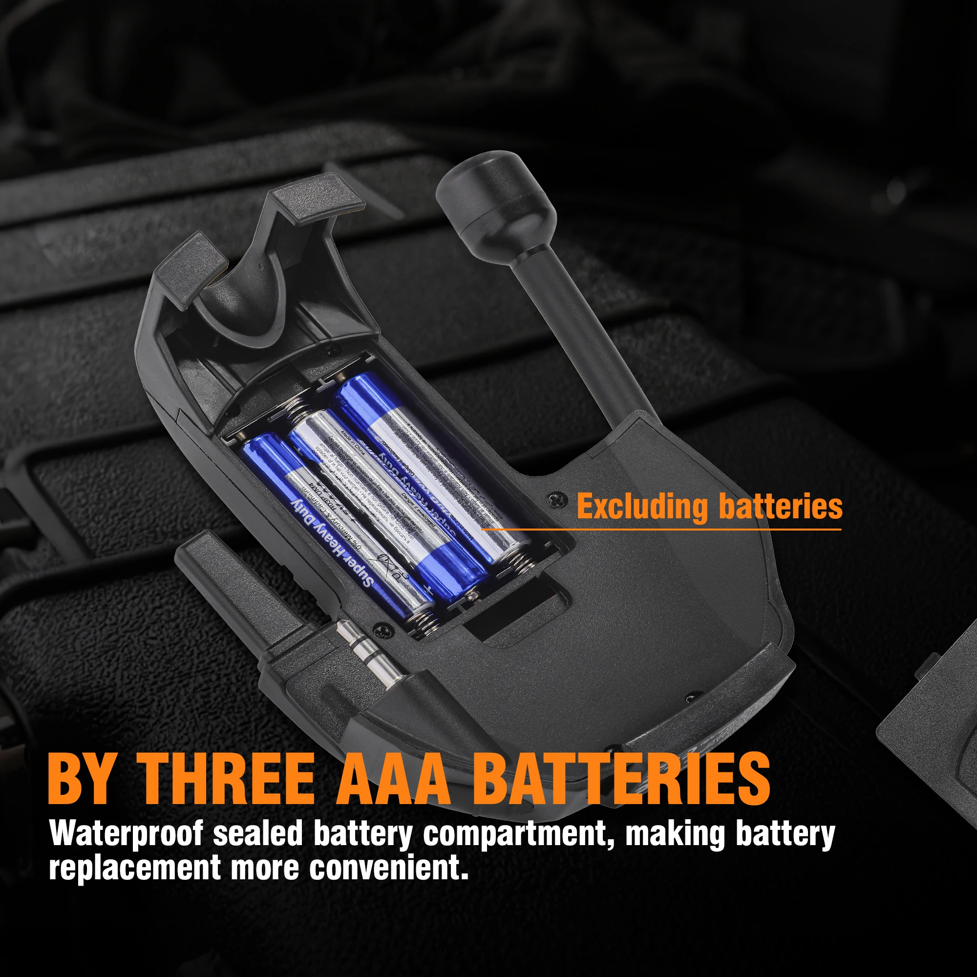 سماعة رأس تكتيكية مع محول راديو وخاصية إلغاء الضوضاء ومضادة للتدخل للاتصالات في اتجاهين والصيد في الهواء الطلق #5