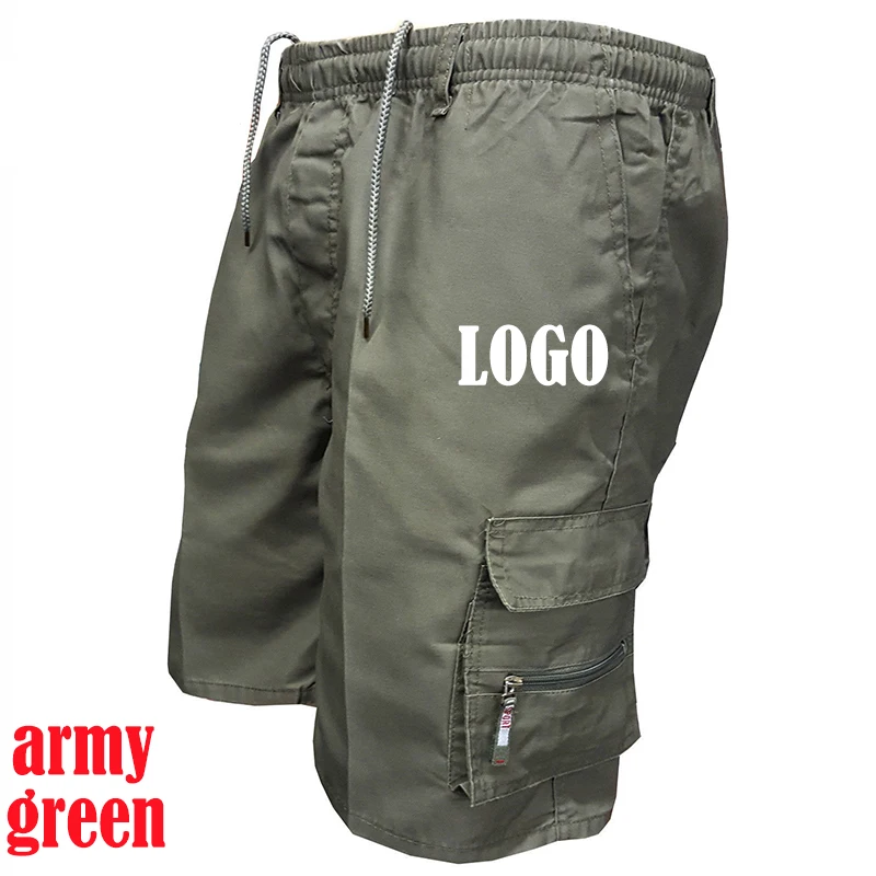 Summer Men\'s Customized Cargo Shorts Casual Jogging Shorts Loose Multi-pocket Camouflage Work Shorts Sports Shorts