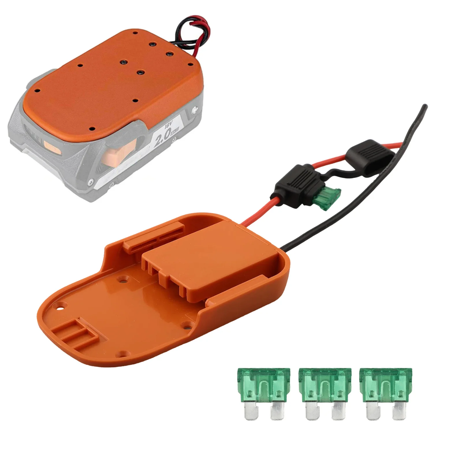 18V Adapter Power Connector Enhanced Safety With 30W Fuse Robust Wiring With 14AW For AEG Batteries For Ridgid