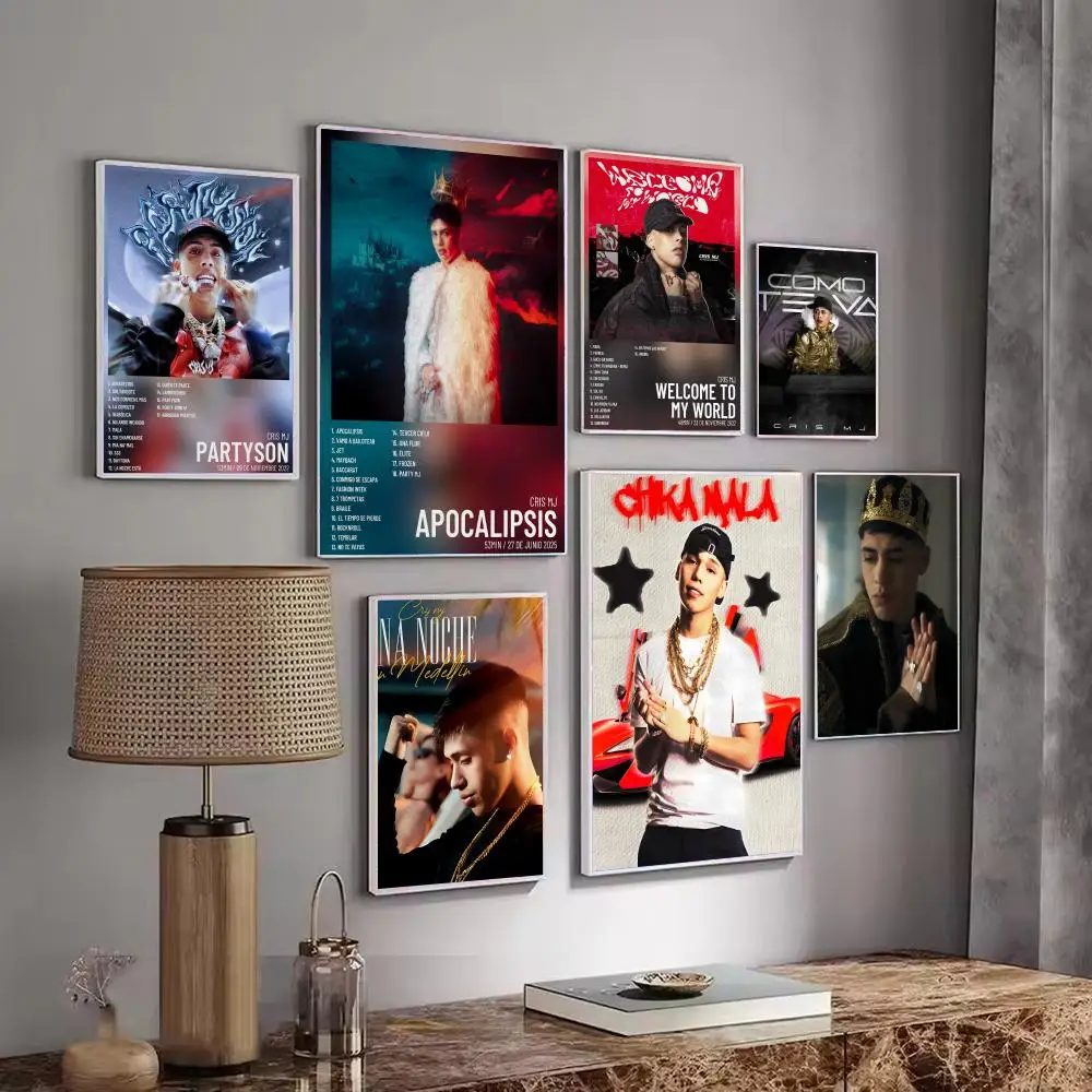 Rapper Music Pop Album C-Cris MJ Poster Decorative Stickers Wall Art Mural Photo Design for Home Living Room Hallway Decor Gift