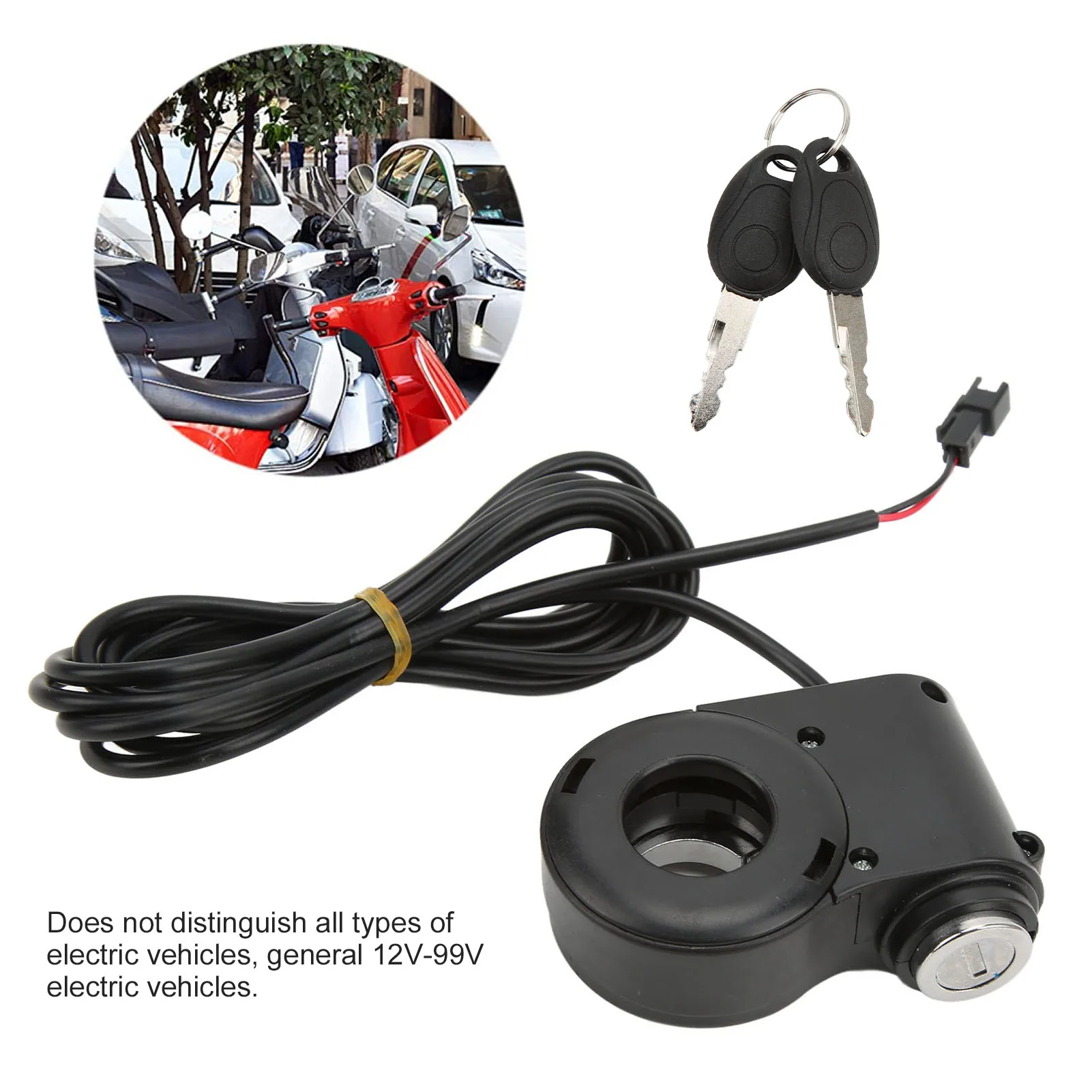 Electric Scooters Thumb Lock Strong  12V‑99V Electric  Handlebar  Long Service Life for Electric