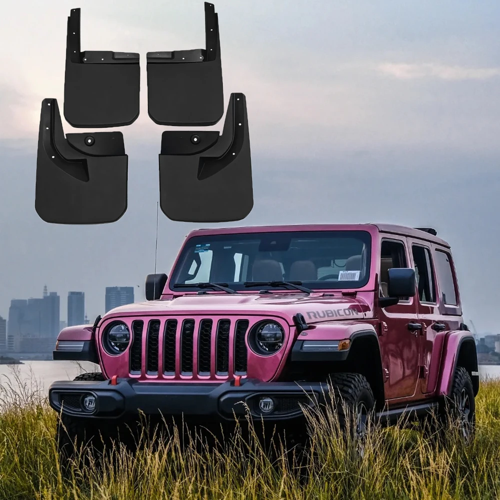 

4x For jeep Wrangler JL 2018-2023 Mudguard Fender Mudflaps Car Accessories Mud Flap Guards Splash Front Rear