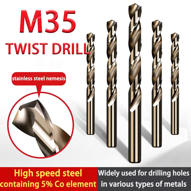 1 مللي متر-13 مللي متر HSS مثقاب الخشب M35 الكوبالت عالية السرعة الصلب تويست أداة الحفر مجموعة اكسسوارات للمعادن الفولاذ المقاوم للصدأ الحديد أداة الحفر