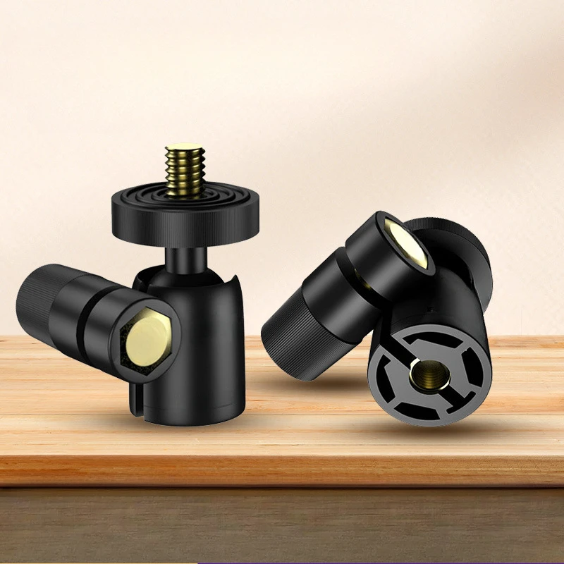 1/4 interface Screw Mini Gimbal Head Tripod Mount Camera Head Adapter Ball Tripod Bracket For DSLR DV Cameras Photography