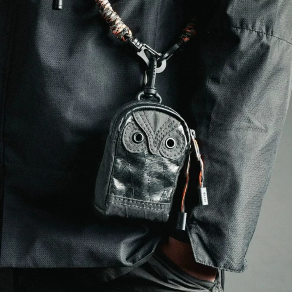 Owl-shaped mini key pouch, Card holder Multi-functional storage coin purse, and portable earphone organizer