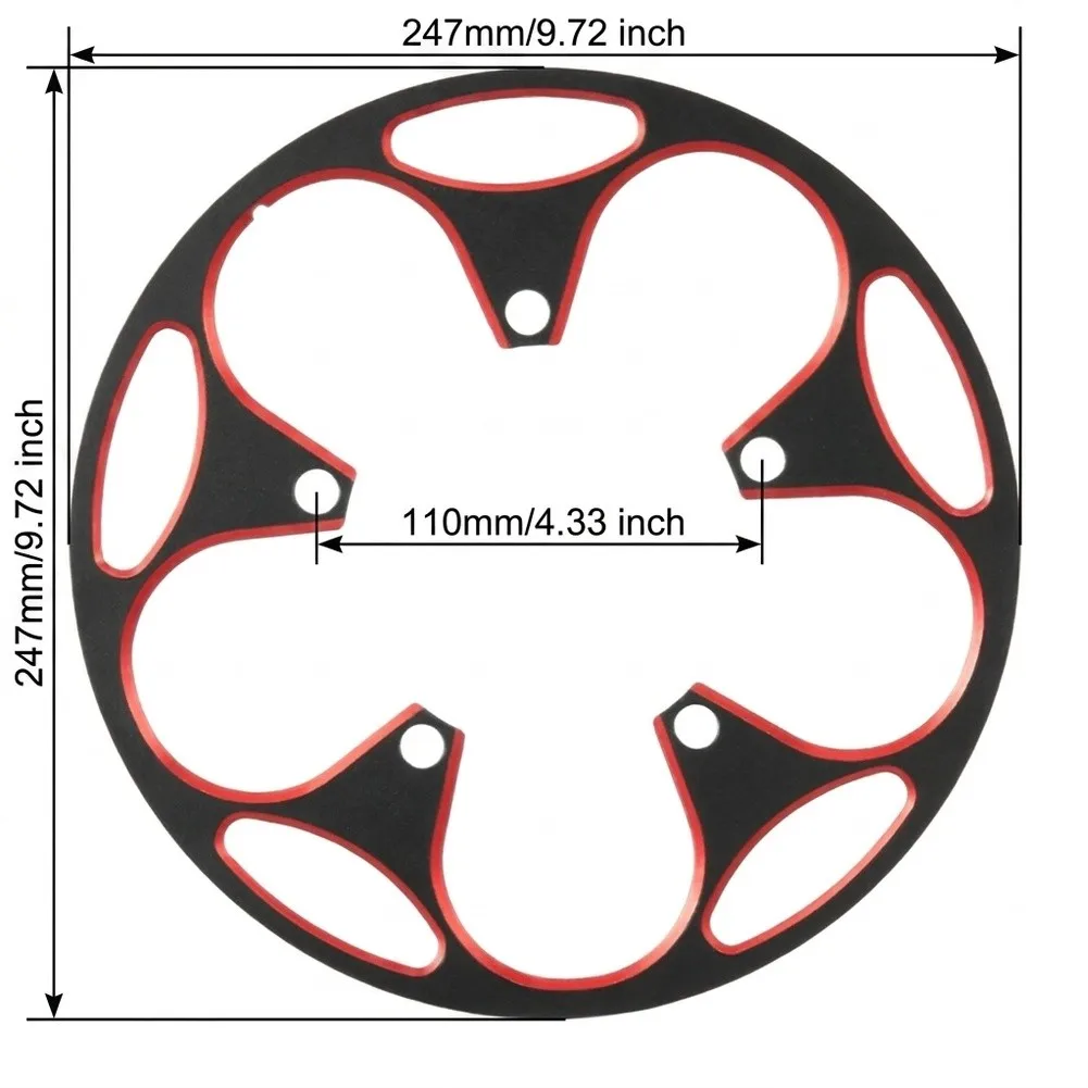 54T 58T Chain Guard 110BCD Bicycle Crank Plate Protection Cover For Road Bike Cycling Sprocket Safety Accessories Blue Black Red