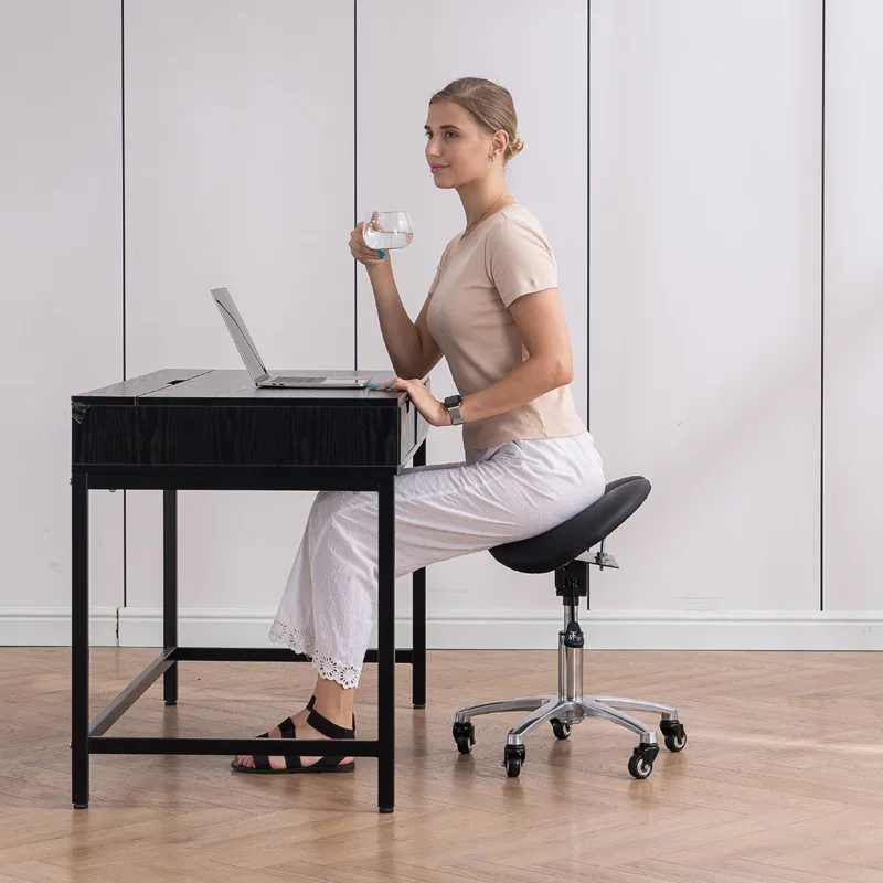 Ergonomic Saddle Chair Seat Angle Adjustable Riding Experimental Chair Lifting Stool