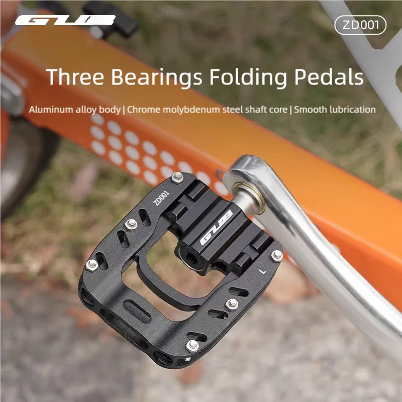 

Складные велосипедные педали GUB ZD001 с тремя подшипниками, для шоссейных и горных велосипедов, из алюминиевого сплава, противоскользящие.