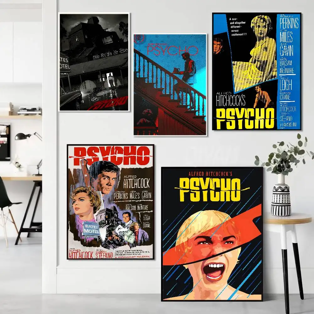 فيلم النفسي 1960 ذاتية اللصق الفن الفيلم لزجة الملصقات ورق أبيض ملصق DIY بها بنفسك غرفة بار مقهى الملصقات ملصقات جدار