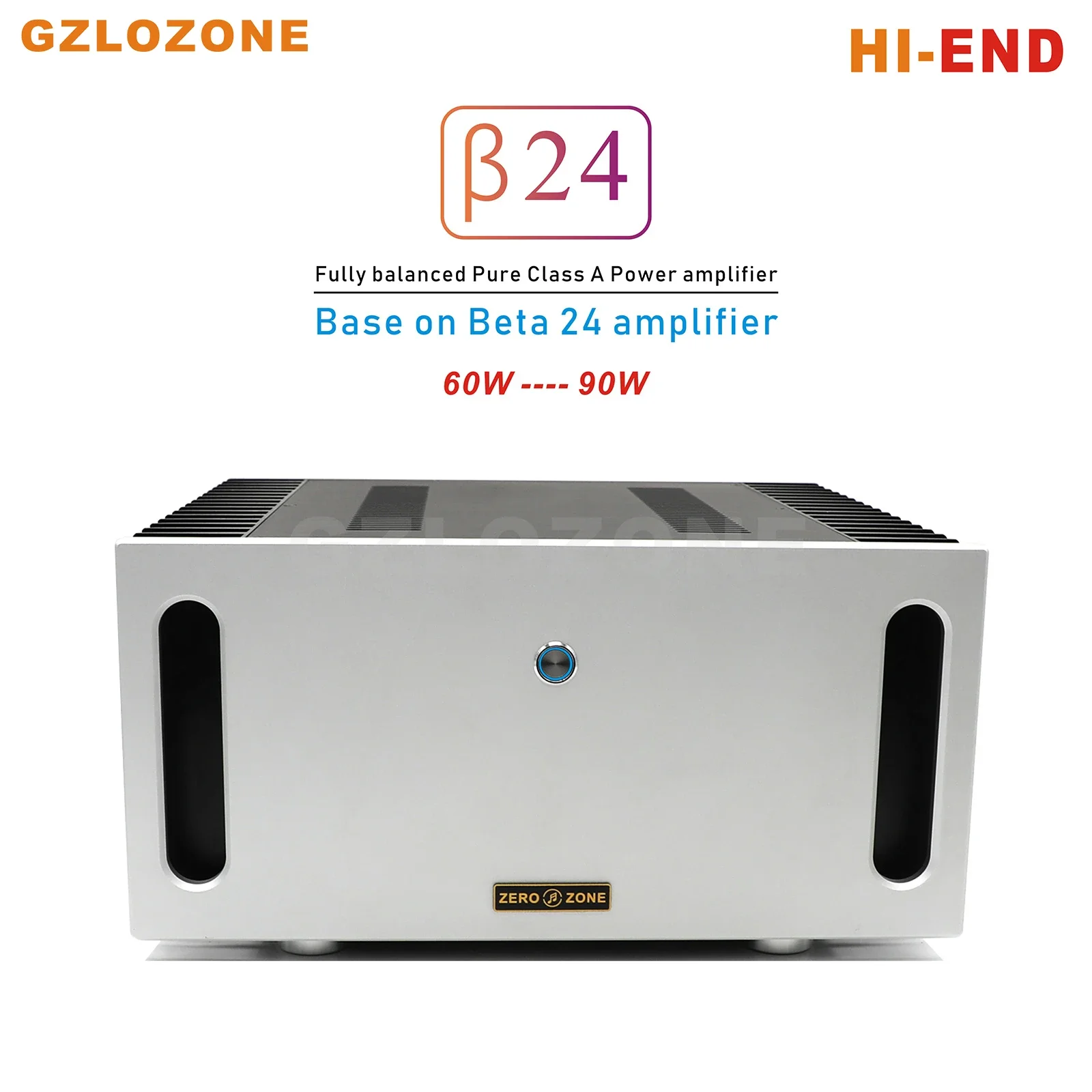 GZLOZONE HI-END B24 Полностью балансный усилитель мощности чистого класса A на базе усилителя Beta 24, 60–90 Вт
