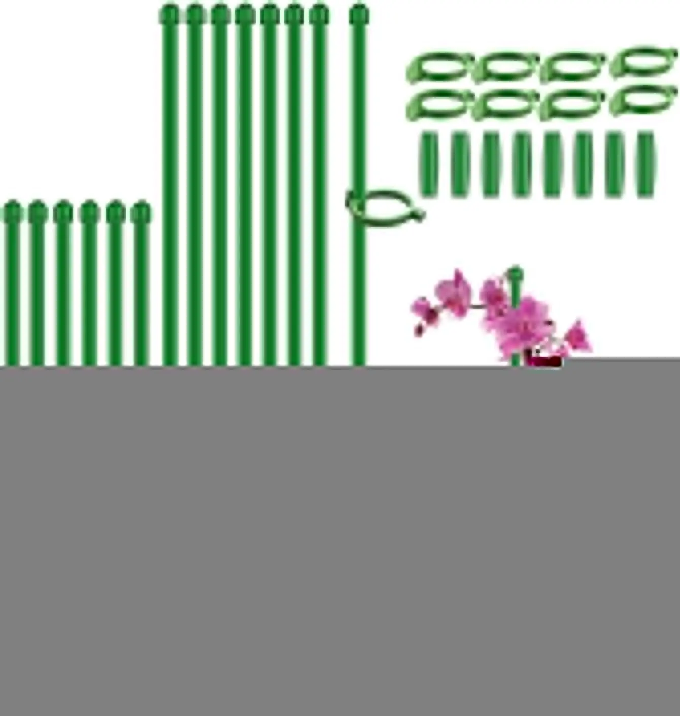 

17-дюймовые и 11-дюймовые регулируемые опоры для растений SupKing, 16 шт. палочек для орхидей с зажимами для использования в помещении и на улице, садовые стержни для растений