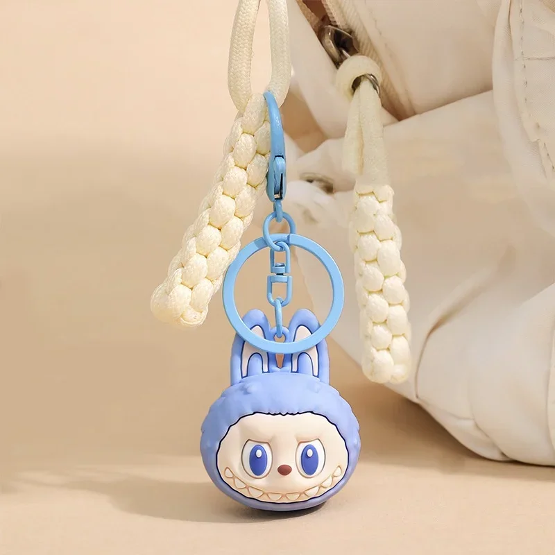 Cute Sheep Keychain Monsters Bunny Labubu Key Chain Cartoon Anime PVC Doll Accessories Keychains Bag Jewelry Car Key Pendent