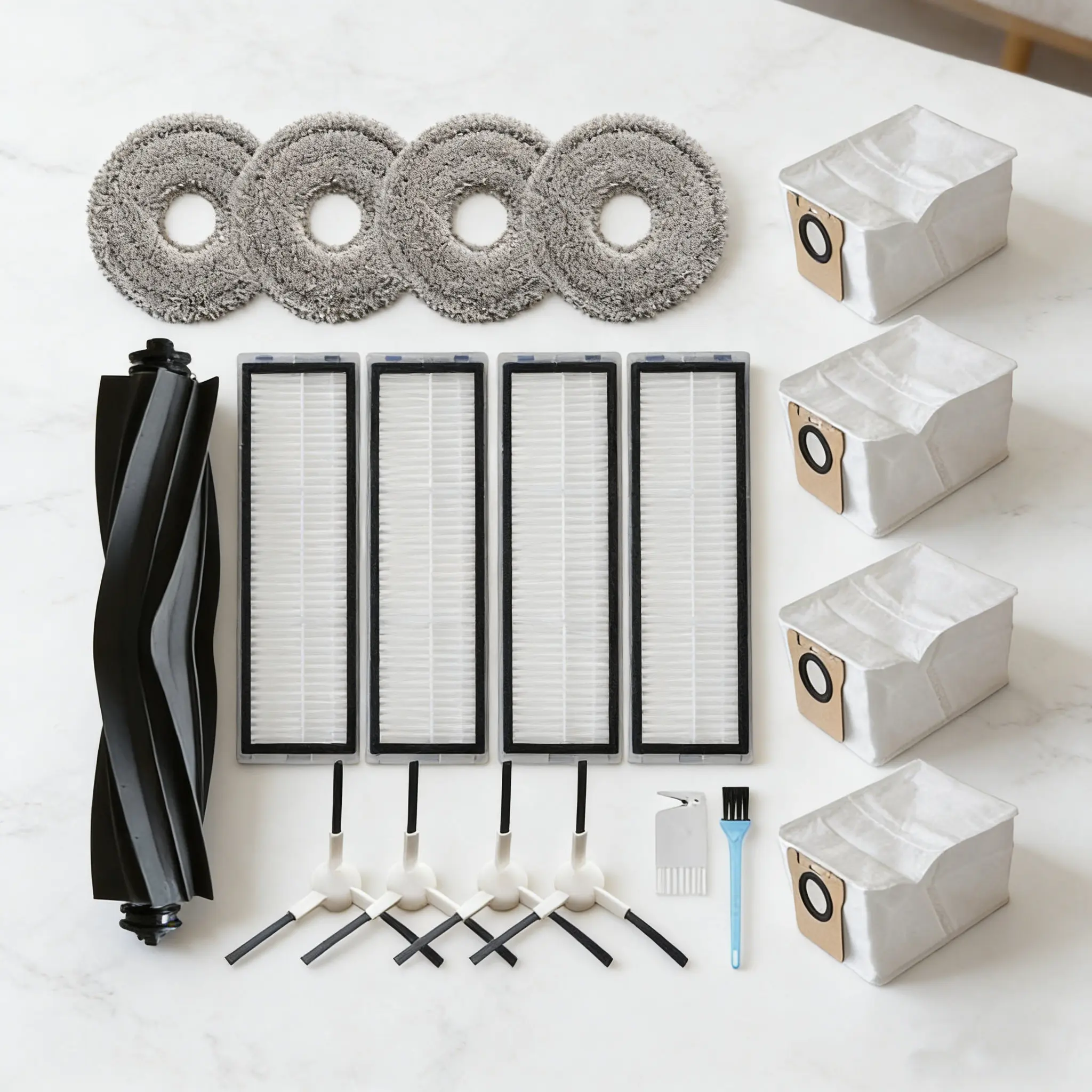 Replacement Parts Kit Robot Vacuum Kit For Home Cleaning Easy Install Vacuum Accessories HEPA Filters for capture 99.97 Dust