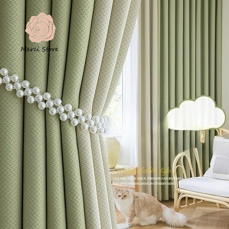 

Curtains for Living Room Fully Shading Thickened Sun Protection Hook Type Sunshade Cloth Blackout Thermal Insulated Custom Size