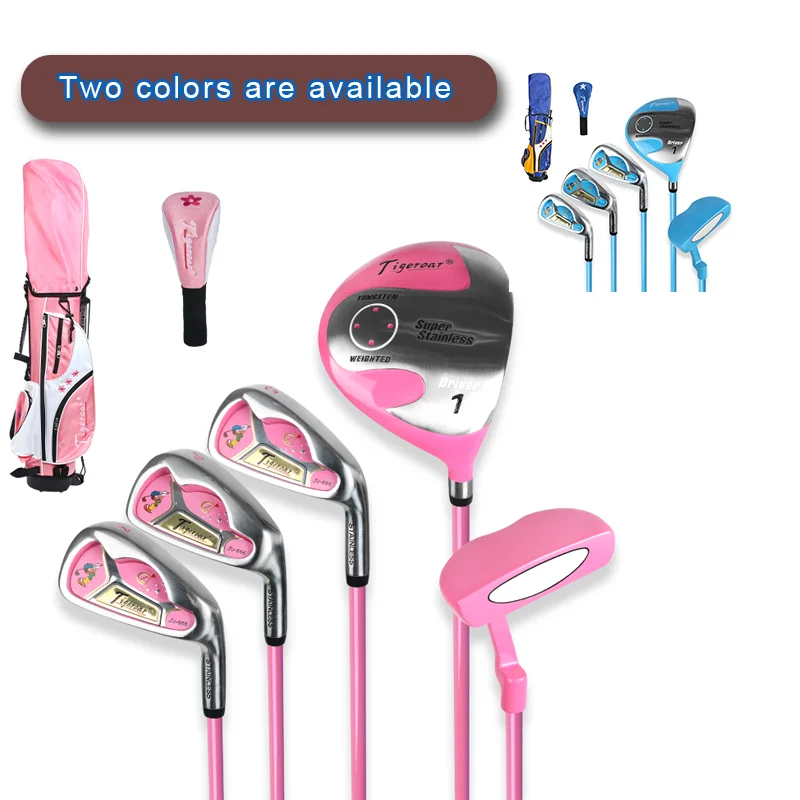 

3-12 Years Old Boys Girls Kids Golf Club Full Set Gift Kids Middle School Practice Learn Carbon Swing Putting Bag