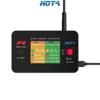 HOTA P6 T240 AC240W DC 600W 15AX2 DC Dual Channel Smart Charger with Mobile Service Charging for Lipo 1~6S LiIon NiMH Battery