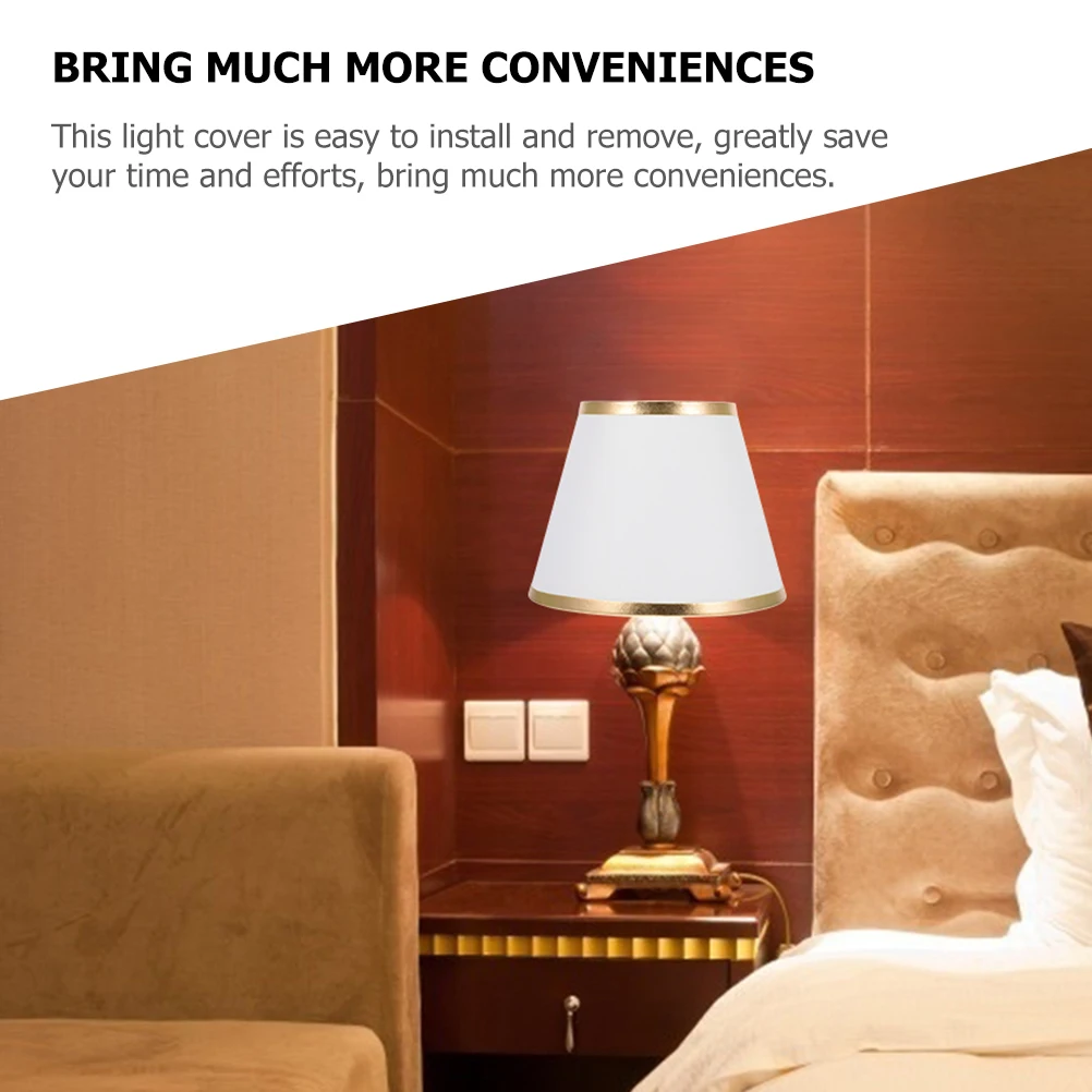 

E14 Fabric Lampshade Black Gold Drum Cover for Table Pendant Light White Ceiling Small Durable Non Fading