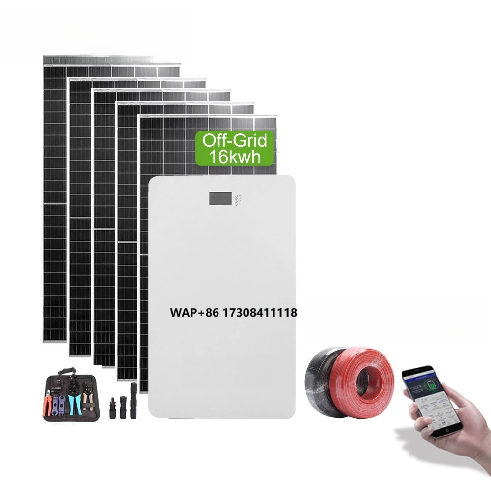Complete Off-Grid Hybrid Solar Power System Kit with MPPT Controller for Home Solar Panels and Batteries for Houses