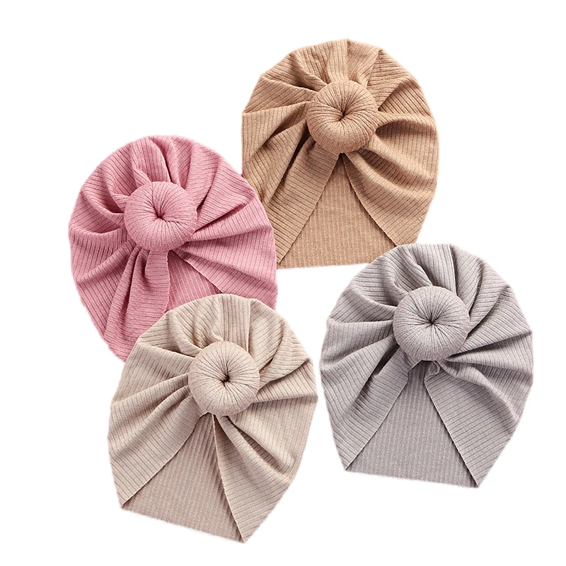 Baby Accessories Newborn Turban Hat Elastic Baby Girls Boys Hats Solid Donut Turbans for Babies  Infant Bonnet Caps Kids