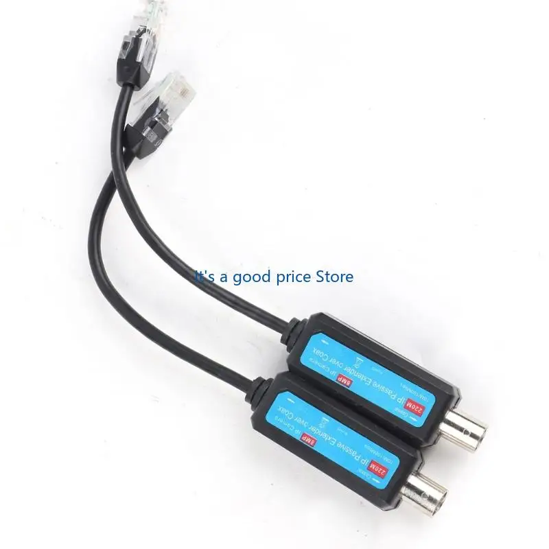 

IP Camera Passive Extender Coax to Networking Converter for IP Security Camera Easy Setups Weatherproof