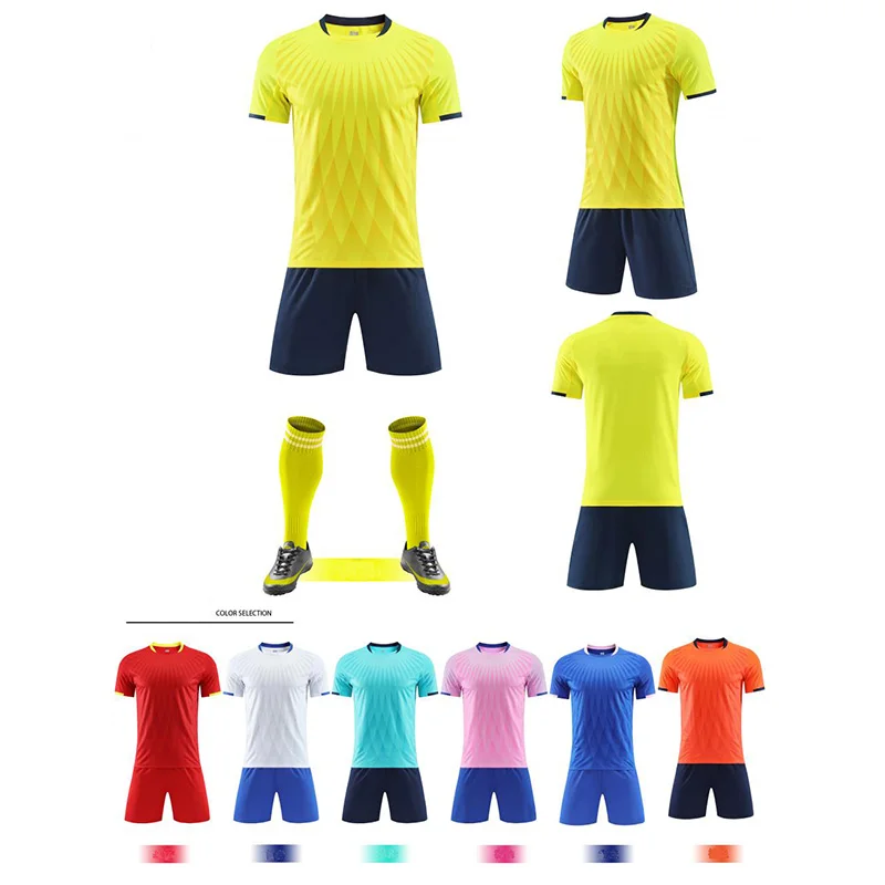 Summer Training Soccer Jersey Customized Club Logo,Players Name and Number Dyed Sublimation Soccer Uniform Hot Sale Sports Goods