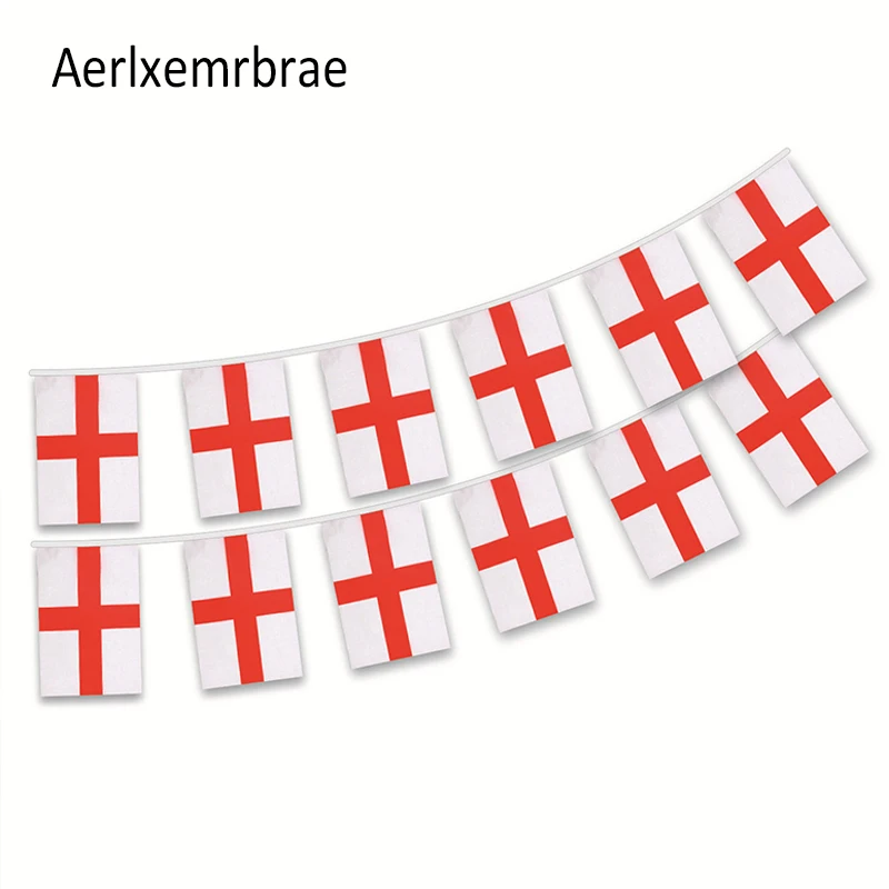 Aerlxemrbrae  20pcs/lot  England  bunting flags 14x21cm  Pennant   England  String Banner Buntings Festival Party Holiday