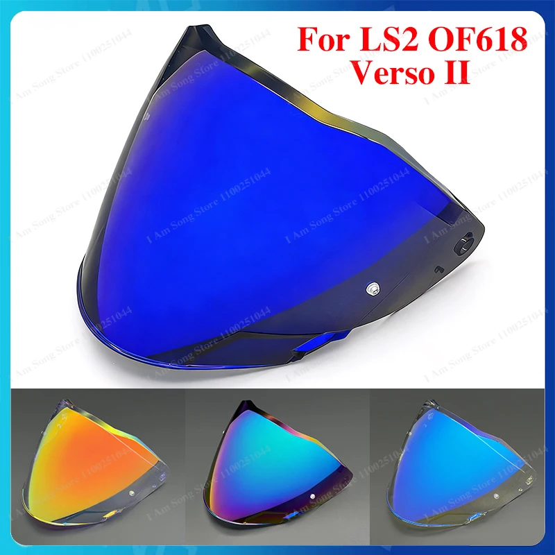 Motorcycle Helmet Visor Lens For LS2 OF618 Verso II Replace Anti-UV Anti-Scratch Dustproof Wind Shield Motorcycle Accessories