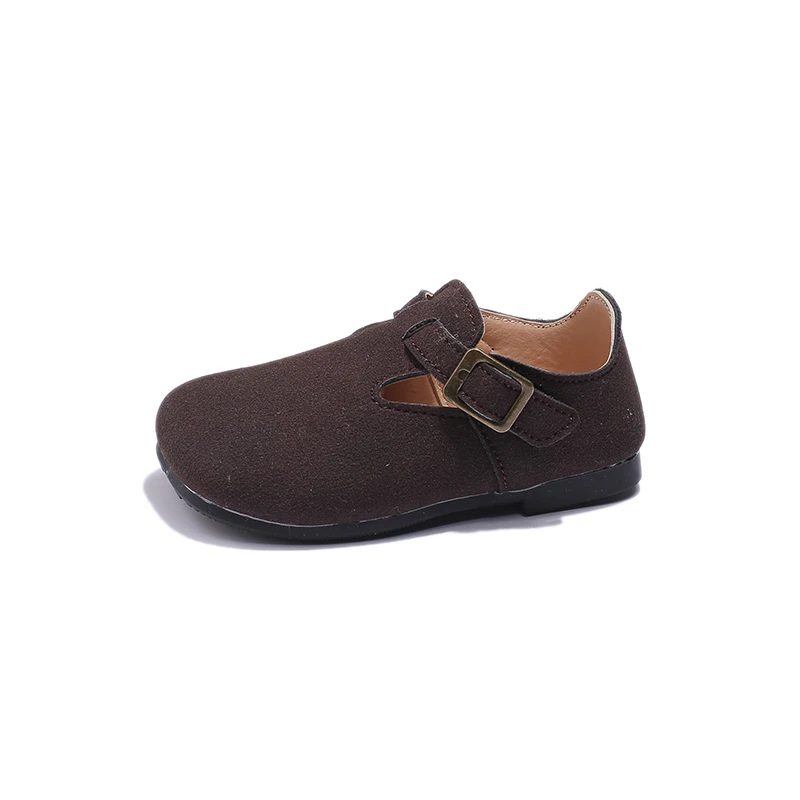 Zapatos planos de piel sintética para niños, calzado informal de suela suave, primavera y otoño, novedad